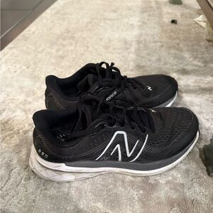 New Balance Black and White Athletic Sneakers